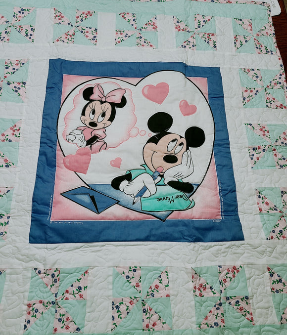 Mouse Love Baby Quilt
