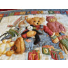 Denim Bear and Toys Baby Quilt