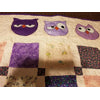 Purple Owls and Blocks Baby Quilt