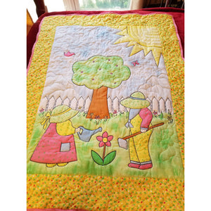 Sunbonnet Sue Garden Baby Quilt