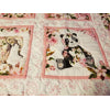 Pink Flowers and Animals Baby Quilt
