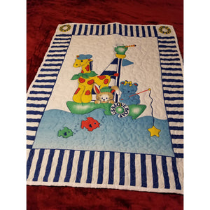 USS Love Boat and Animals Baby Quilt