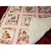Pink Flowers and Animals Baby Quilt