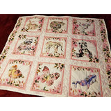 Pink Flowers and Animals Baby Quilt